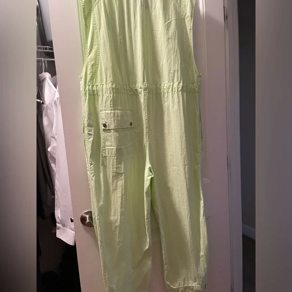 Retro Neon Green Jumpsuit with zippers NWT - Picture 5 of 5